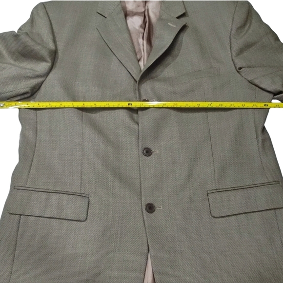 Andrew Fezza Vintage S&K Famous Brands Men's Tan Wool Sportscoat Jacket - Picture 10 of 11